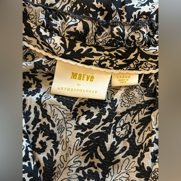 Marya Tiered Maxi Dress by Maeve for Anthropologie L Black Paisley - Picture 5 of 10